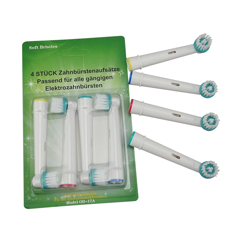 4Pcs/Pack EB-25A Sensitive Clean Electric Toothbrush Brush Heads SB-417A Oral Care for Oral B Vitality Dual Clean