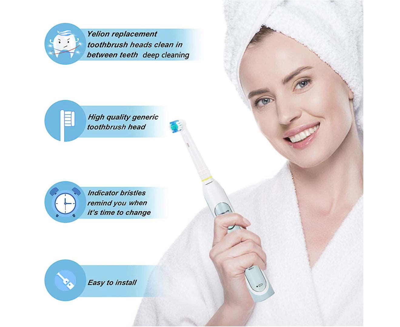 16PCS Precision Clean Oral-B Compatible Tooth Brush Heads Electric Replacement Electric Toothbrush Heads