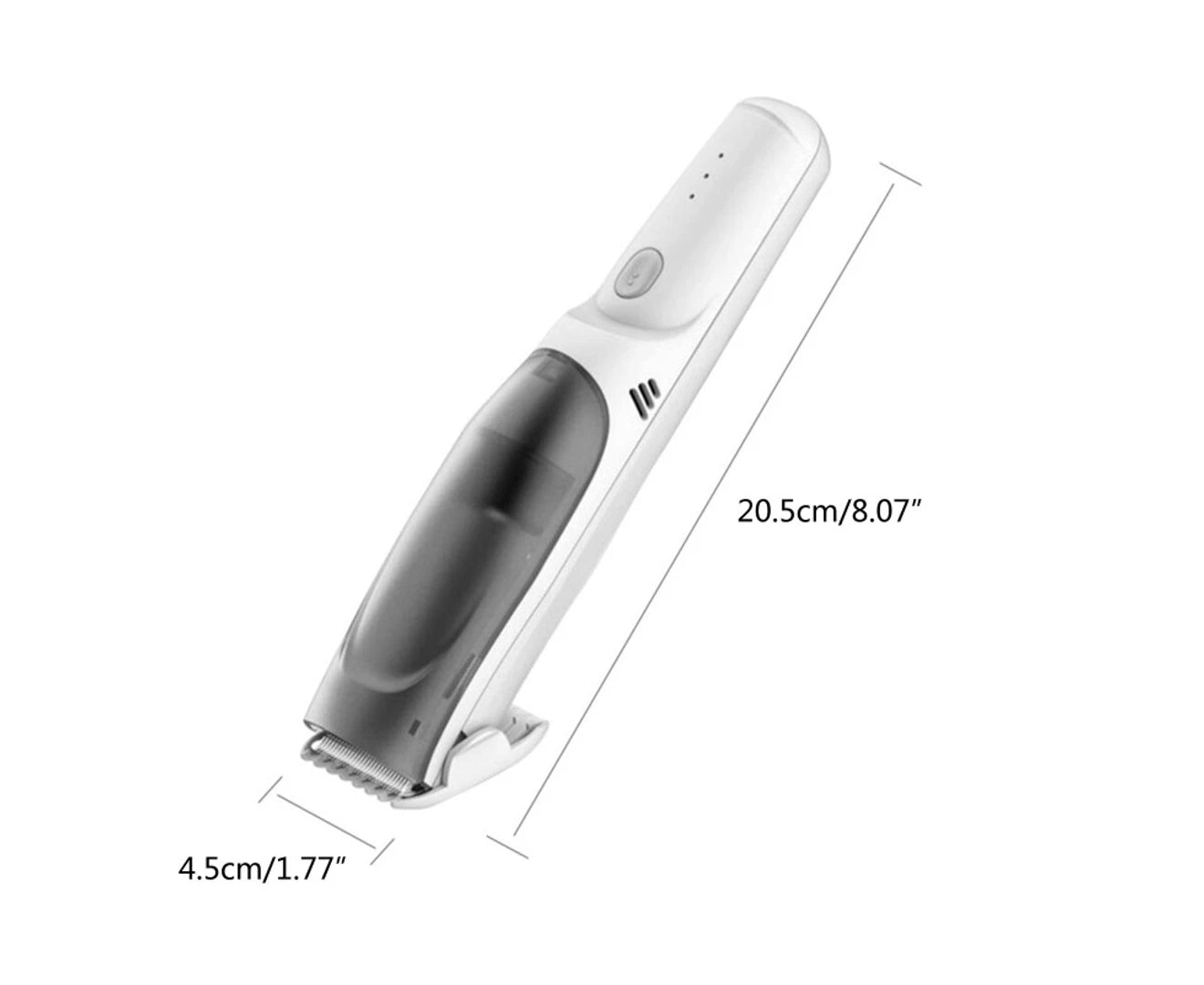 Electric Mute Hair Clipper for Baby Toddler Hair Trimmer Household Hair Shaver USB Charging -White