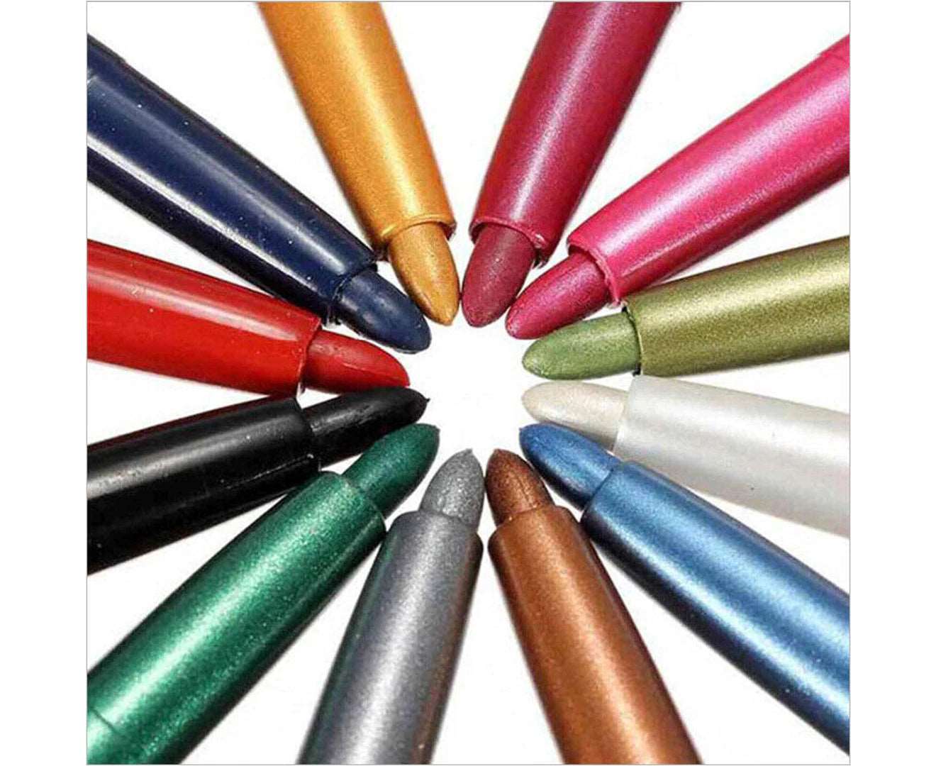 Eyeliner Pencil 12 Color Cosmetic Makeup Pen Set Eye Shadow Glitter